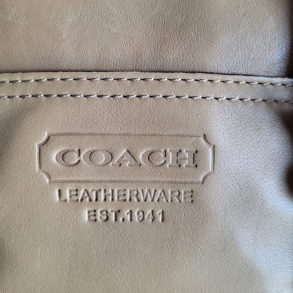 Coach Handbags - Coach Leather Shoulder Bag in Taupe